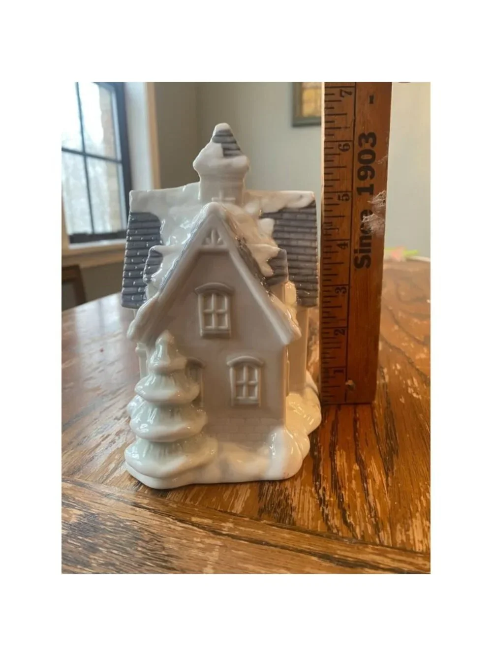 Vintage 1980's George Good Porcelain Lighted House Winter Christmas Night Lite